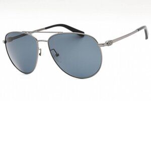 Salvatore Ferragamo Dark Gunmetal Aviator Sunglasses Brand New In Case